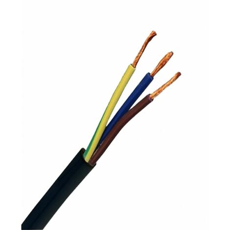 Cable H05VV-F Manguera 3x2,5mm 50m Negro 