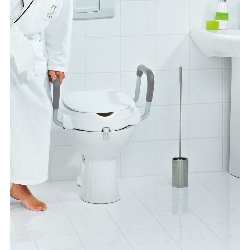 WC-Bürstengarnitur Leo mit extra langem Stiel chromfarben matt