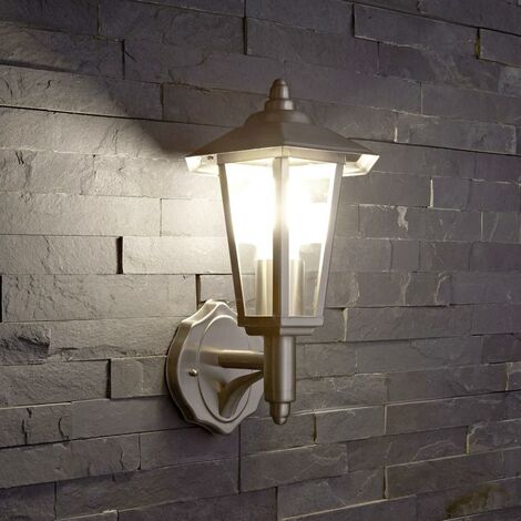 Biard Stainless Steel Traditional Wall Lantern Light IP44 Outdoor Garden Porch