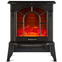 Freestanding Electric Log Burner Stove Heater 1800W Fireplace with Flame Effect