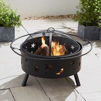 Outdoor Burner Brazier Fire Pit Bowl with Barbeque Grill - Garden Patio Heater