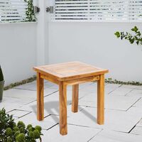 Solid Teak Wooden Coffee Side Table Weatherproof Outdoor Garden Furniture Patio