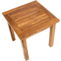 Solid Teak Wooden Coffee Side Table Weatherproof Outdoor Garden Furniture Patio
