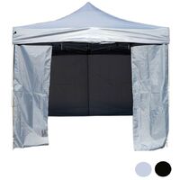 Black 3x3m Heavy Duty Waterproof Pop-Up Gazebo Sides Canopy Garden Market Stall