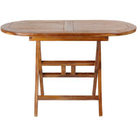 Folding Wooden Teak Garden Table 6-Seater Outdoor Dining Furniture Patio Decking