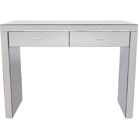 Charles Bentley Mirrored Glass Hallway, Venetian 2 Drawer Console Table