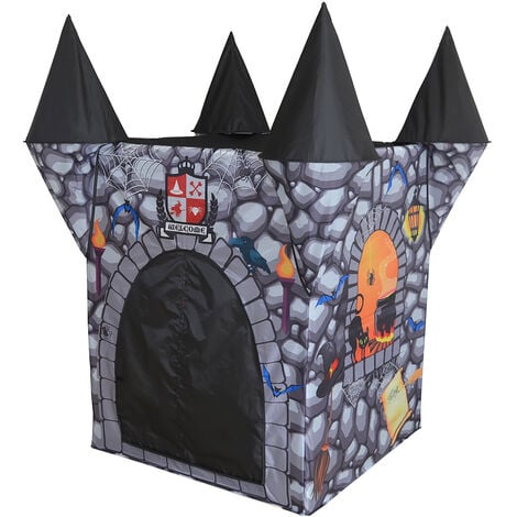 Charles Bentley Children’s Spooky Castle Play Tent Indoor Outdoor Use - Grey