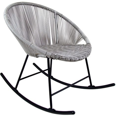 Charles Bentley Bali Rocking Outdoor Garden Patio Chair - Grey - Grey
