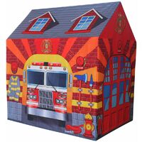 Charles Bentley Fire Station/Firefighter Play Tent/Wendy House/Playhouse/Den - Multi-Coloured