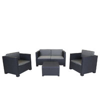 Charles Bentley Shaf Diva Comfort Lounge Set Includes Sofa, Armchairs & Table