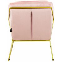 Charles Bentley Tilburg Velvet Occasional Chair Powder Pink Home Living - Pink