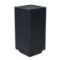 Charles Bentley Granite Tall Water Feature with LED Lights H58.5 x L28 x W28cm - Grey, Dark Grey
