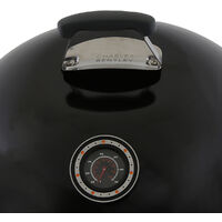 Charles Bentley 21" Premium Charcoal Kettle BBQ Enamel Coated Steel - Black - Black
