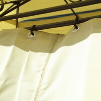 Charles Bentley 3M X 4M Steel Art Beige Gazebo With Side Curtains Marquee Tent - Beige