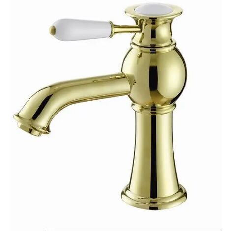 Waschtisch-Armatur in Farbe Gold, europäischer Stil, Ausführung in Messing