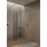 Fixe Duschabtrennung Gold gebürstet 120 cm - Lixa