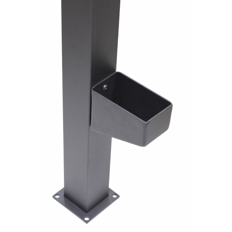 Fontana a colonna mod.Itaca in acciaio e ghisa casa giardino rubinetto cod.303C  in ottone cromato