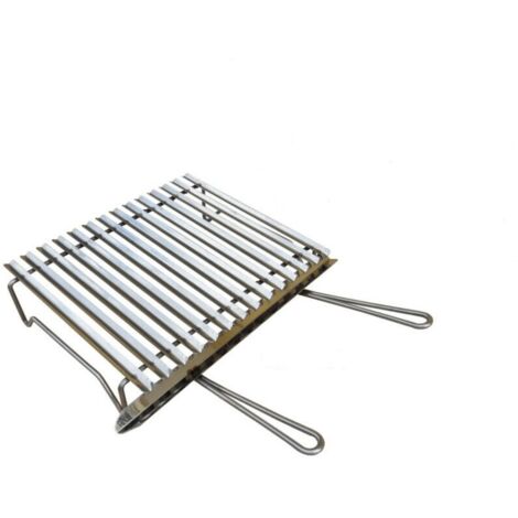 Graticola tutta acciaio inox, griglia in inox per barbecue con recupero oli scegli la misura : 60x40 cm
