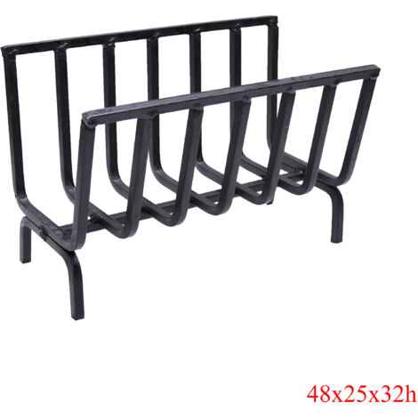 Bucialegna portalegna braciere in ferro per camino e barbecue scegli la misura : 48x25x32h cm