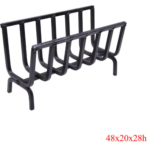 Brucialegna portalegna braciere in ferro per camino e barbecue scegli la misura : 48x20x28h cm
