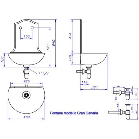 Fontana A Muro Luna - In Alluminio E Ottone - Per Giardino, Terrazzo, Esterno - Design Italiano Elegante - Foto 11