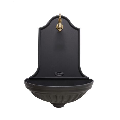 Fontana A Colonna Osiride Per Casa Giardino Colore Grigio Ghisa Con Vasca Con Rubinetto In Ottone A Scelta Brunito Mod147c 84792627 - Foto 9