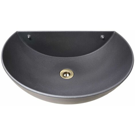 Vasca Da Muro Taormina In Alluminio - Con Sifone In Ottone - Per Giardino O Esterno - Colore Brunito - Foto 8