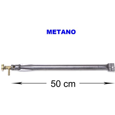 Bruciatore a gas Gpl Metano per barbecue pietra ollare piastra ghisa scegli la misura e il rubinetto : dritto 50 cm metano