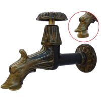 Rubinetto modello 119 in ottone con attacco per gomma per fontana da giardino casa 1/2"