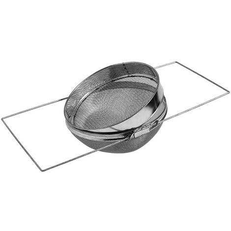 Passoire à coulisse double tamis – Filtration minutieuse du miel – Système adaptable jusqu'à 350 mm – Double tamis pour impuretés invisibles – Apiculture.Net