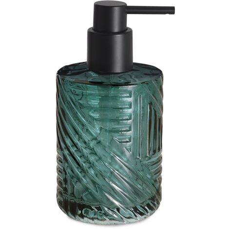 Dosasapone con erogatore in plastica nera d'appoggio CR80 Gedy serie CORINNE Verde