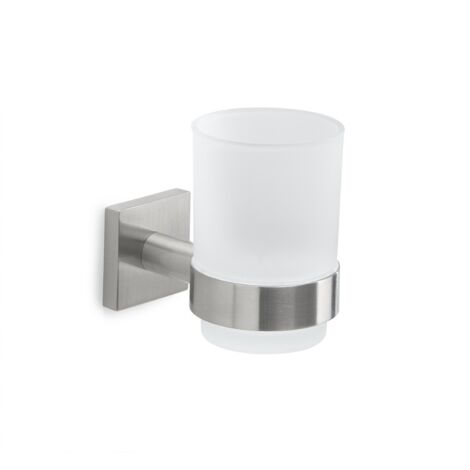 Portaspazzolini da muro in acciaio inox AISI 304 e Cromall FJ10 Gedy serie FUJI Satinato (1/2)