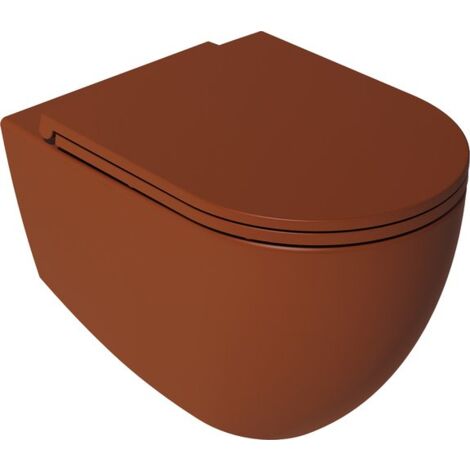 Sanitari sospesi opaco INFINITY: vaso, bidet, copriwater soft-close - Terracotta Opaco