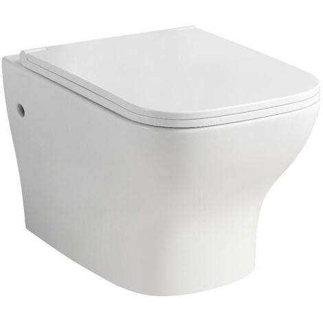Sanitari sospesi SALVASPAZIO serie TULIPANO: vaso, bidet, copriwater soft-close - Bianco Lucido