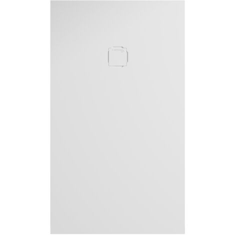 Piatto doccia rettangolare 100x180 cm effetto liscio marmoresina HARMONY Bianco