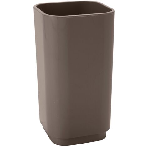 Portaspazzolini d'appoggio in plastica riciclata 6398 Gedy serie SEVENTY Tortora (1/2)