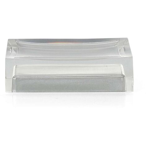 Portasapone d'appoggio in resina RA11 Gedy serie RAINBOW Argento (1/5)