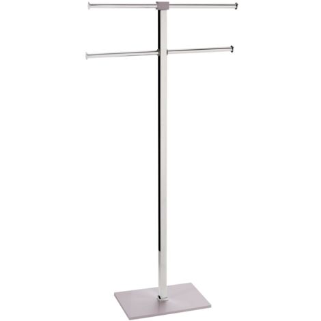 Piantana portasciugamani acciaio inox e resine termoplastiche serie Rainbow Gedy RA31 Tortora Chiaro
