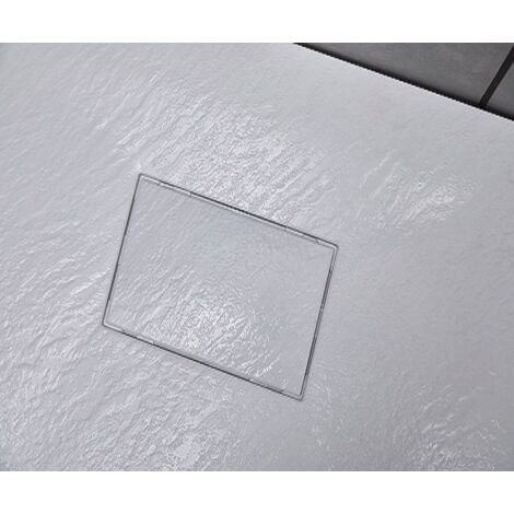 Piatto doccia in resina 80x140 cm SMC effetto pietra colore bianco CUBA