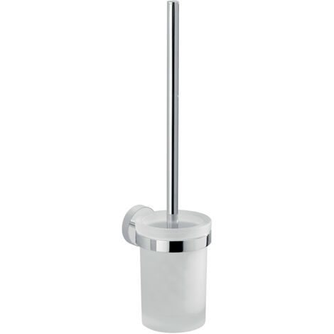 Scopino WC con ciuffo in setole da muro in acciaio inox e Cromall 2333-03 Gedy serie EROS Cromato (1/4)