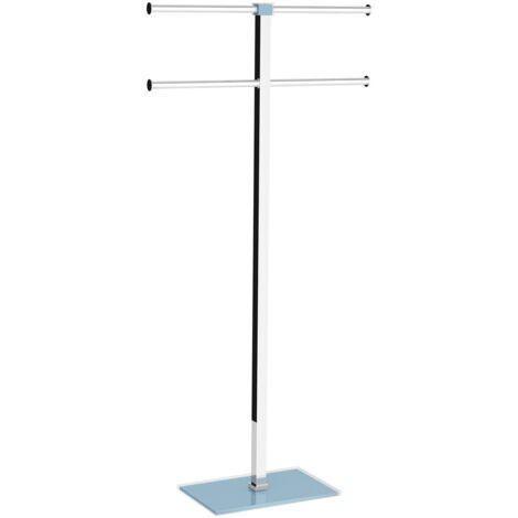 Piantana portasciugamani acciaio inox e resine termoplastiche serie Rainbow Gedy RA31 Celeste