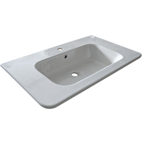 Consolle in ceramica 80 cm mod LC26 Bianco (1/5)