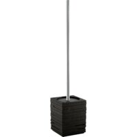Scopino con ciuffo in setole d'appoggio in resina QU33 Gedy serie QUADROTTO Nero