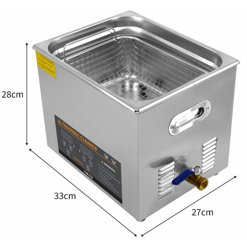 Nettoyeur Ultrasonique Nettoyage à Ultrasons 3L - Bijoux Lunettes Disques  Outils - 240V Température 0 à 80°C Chauffage 