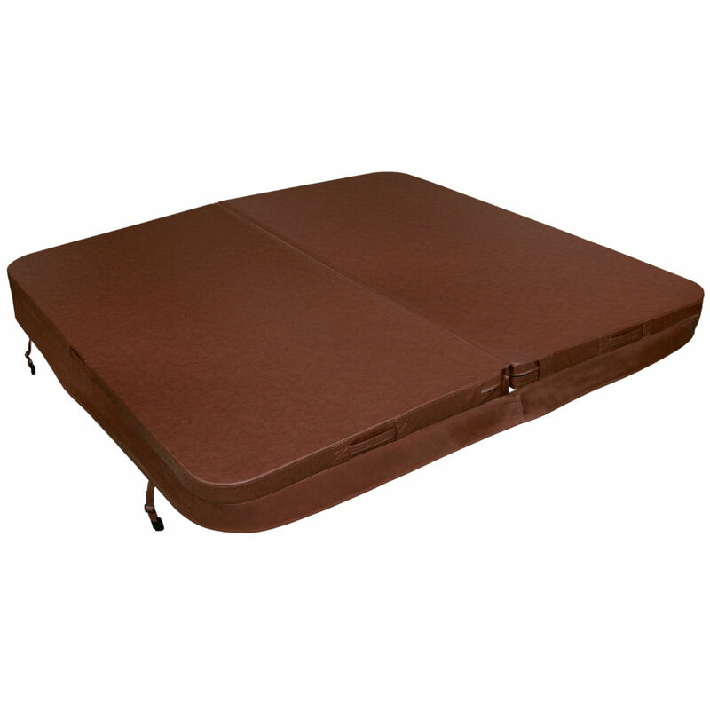 Housse De Protection Pour Spa/jacuzzi Extérieur 210x210x30cm - Imperméable, Anti-UV, Coupe-vent, Avec Cordon élastique, Marron