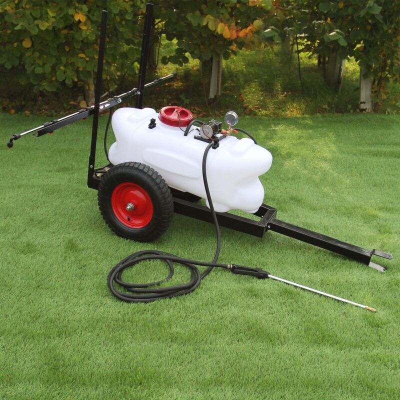 Pulvérisateur Pour Quad 60L 12V - 6 Buses De Flèche, Pompe 12 Bar, Pour Pesticides, Engrais, Jardin