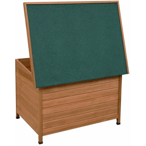 Niche pour Chien en Bois de Sapin avec Toit Plat en Asphalte - 70 x 103 x 63 cm - Chien Taille Moyenne - Imperméable & Durable - Intérieure ou Extérieure [Pieds en Plastique INCLUS] Kennel Chenil Abri