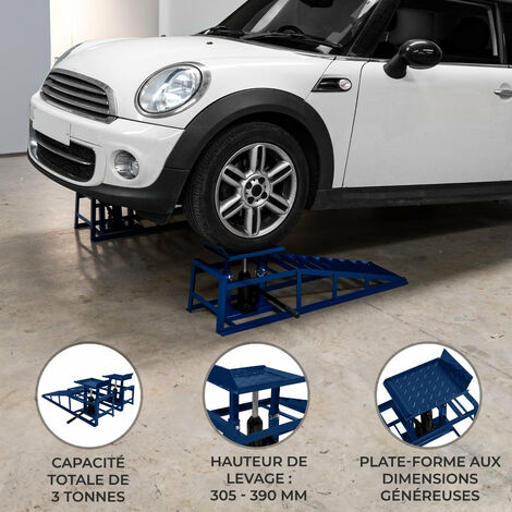 Rampe De Chargement Plastique SUDEG - Lot De 2 - Capacité 3 Tonnes - 330mm De Large - Pour Voitures Et SUV