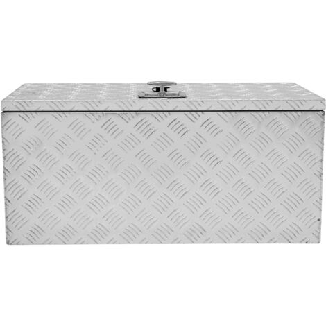 Caisse à Outils de Transport en Aluminium 102L, Damier Métal Résistant, Fond & joints doublés renforcés en caoutchouc, Malle Coffre Solide pour Camion Van, 810 x 370 x 350mm [Verrou & 2 clés INCLUS] (1/5)