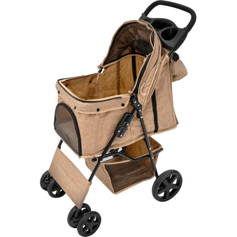 Remorque à Vélo Pliable Pour Chien, Robuste, 1 Place, Charge Max 40 Kg, Avec Drapeau De Sécurité